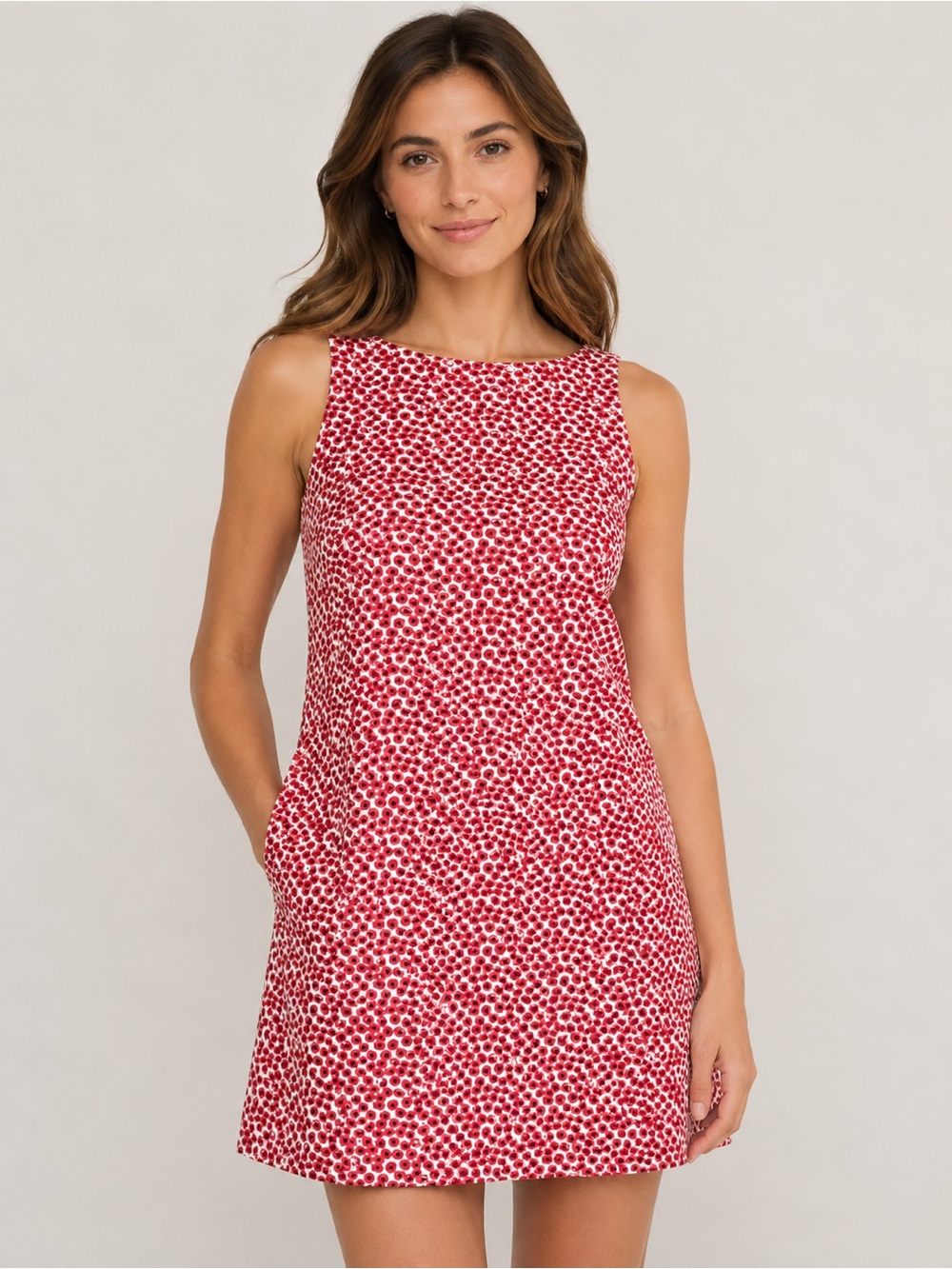 Liberty Art Fabrics Poppy Print Sleeveless Dress Size 8 100% Cotton Lined
